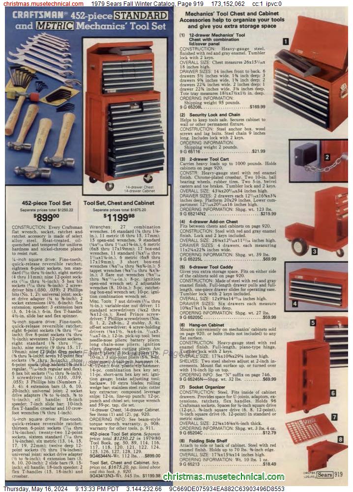 1979 Sears Fall Winter Catalog, Page 919