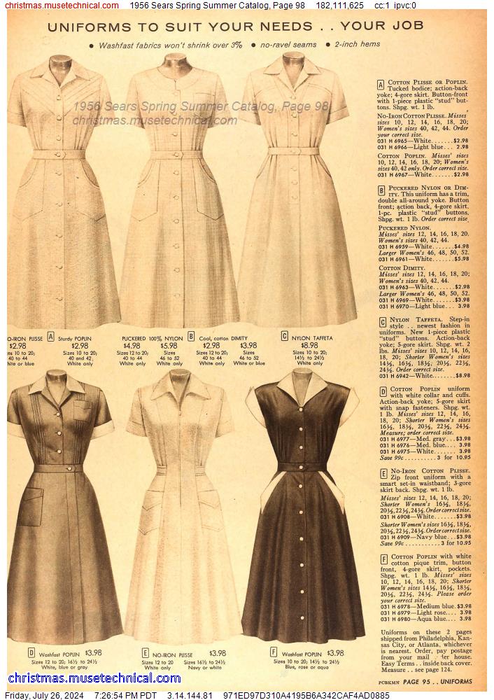 1956 Sears Spring Summer Catalog, Page 98