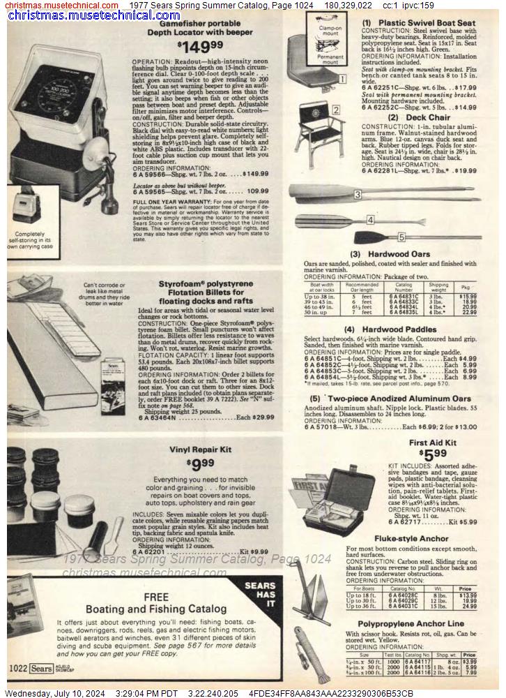1977 Sears Spring Summer Catalog, Page 1024