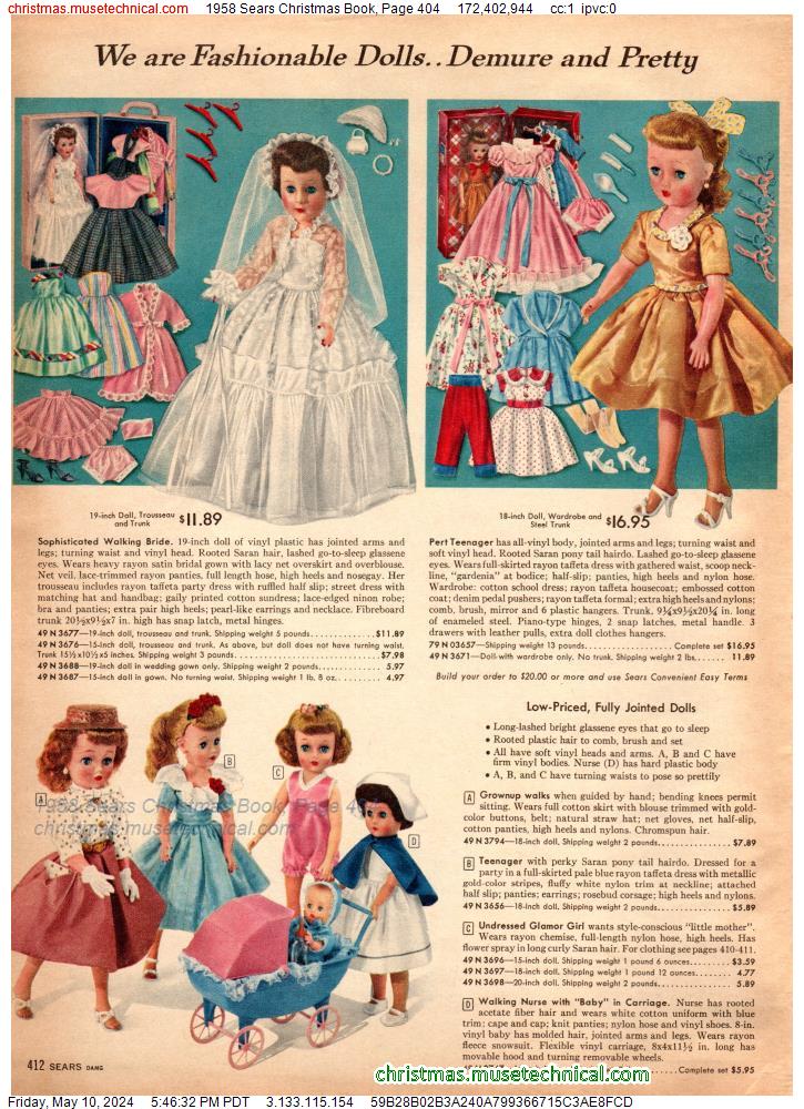1958 Sears Christmas Book, Page 404