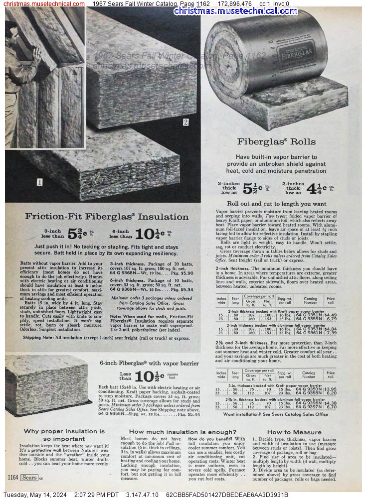 1967 Sears Fall Winter Catalog, Page 1162