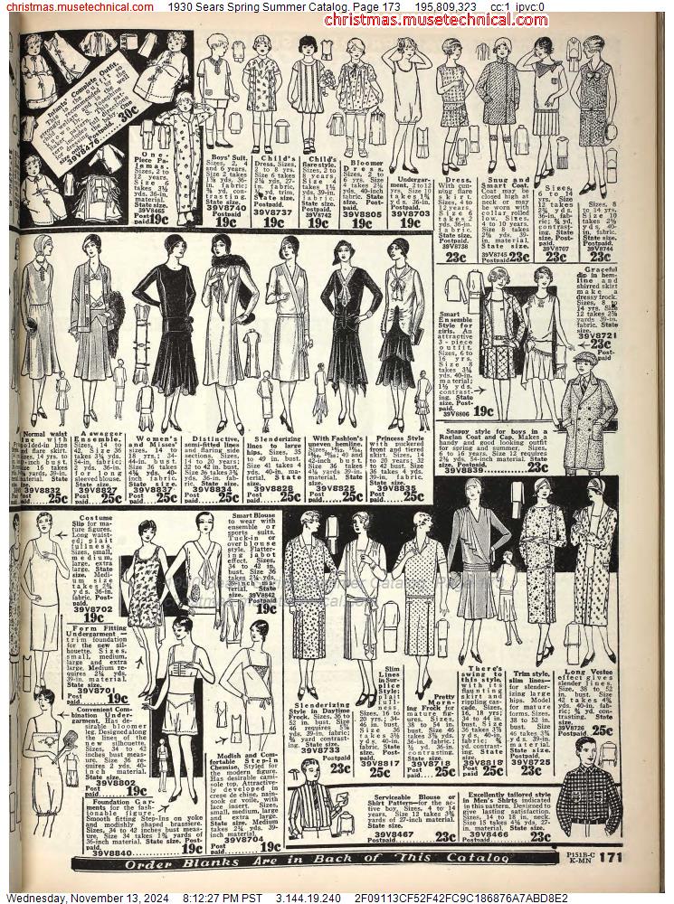 1930 Sears Spring Summer Catalog, Page 173