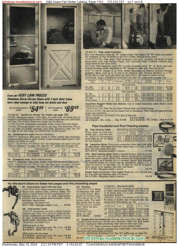 1980 Sears Fall Winter Catalog, Page 1101