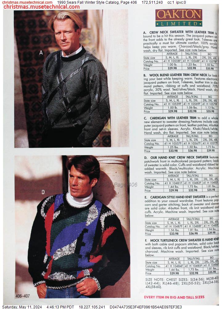1990 Sears Fall Winter Style Catalog, Page 406