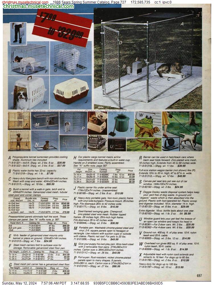 1986 Sears Spring Summer Catalog, Page 727
