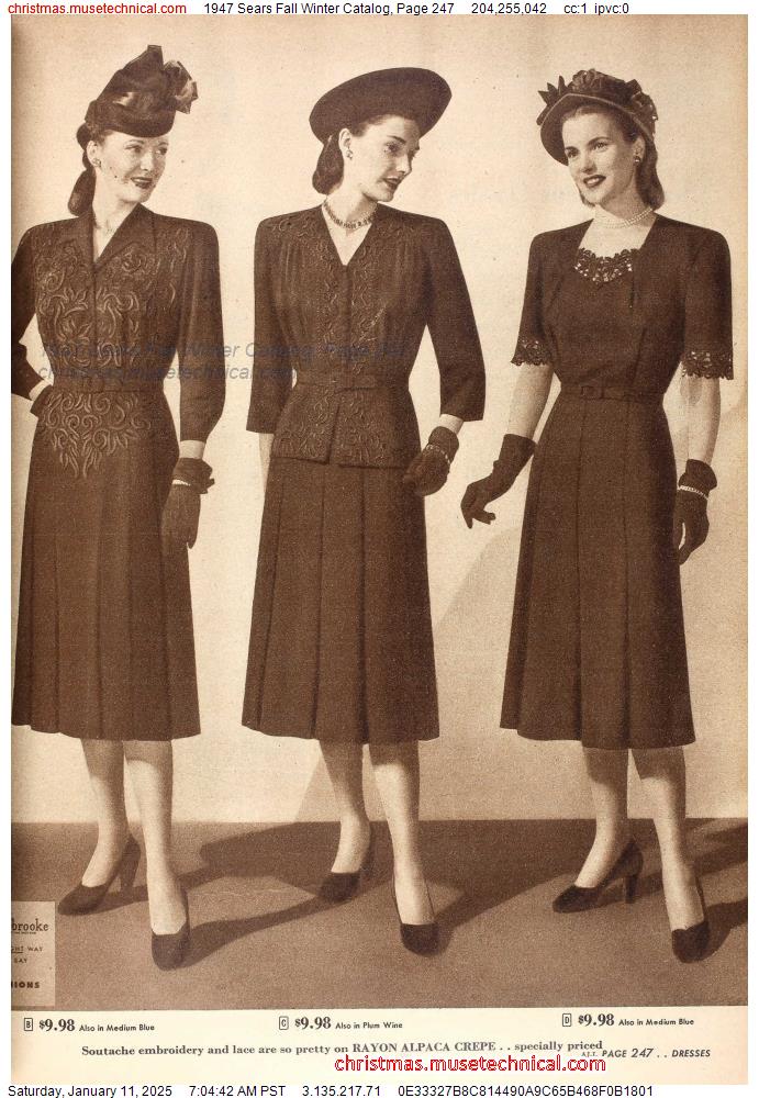 1947 Sears Fall Winter Catalog, Page 247