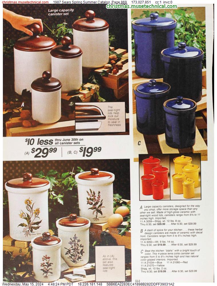 1987 Sears Spring Summer Catalog, Page 869