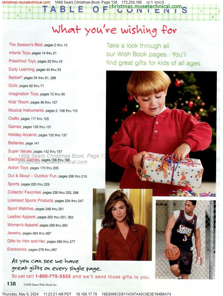 1998 Sears Christmas Book, Page 138