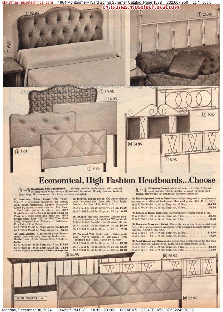 1964 Montgomery Ward Spring Summer Catalog, Page 1038