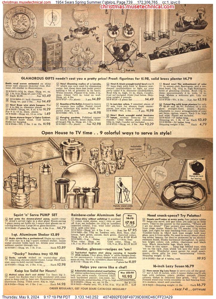 1954 Sears Spring Summer Catalog, Page 739