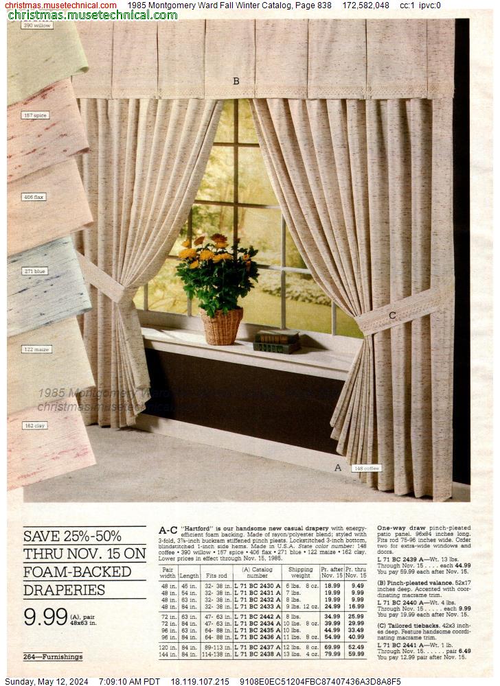 1985 Montgomery Ward Fall Winter Catalog, Page 838