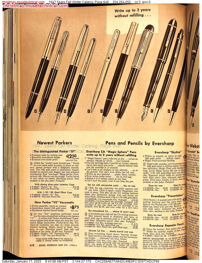 1947 Sears Fall Winter Catalog, Page 648