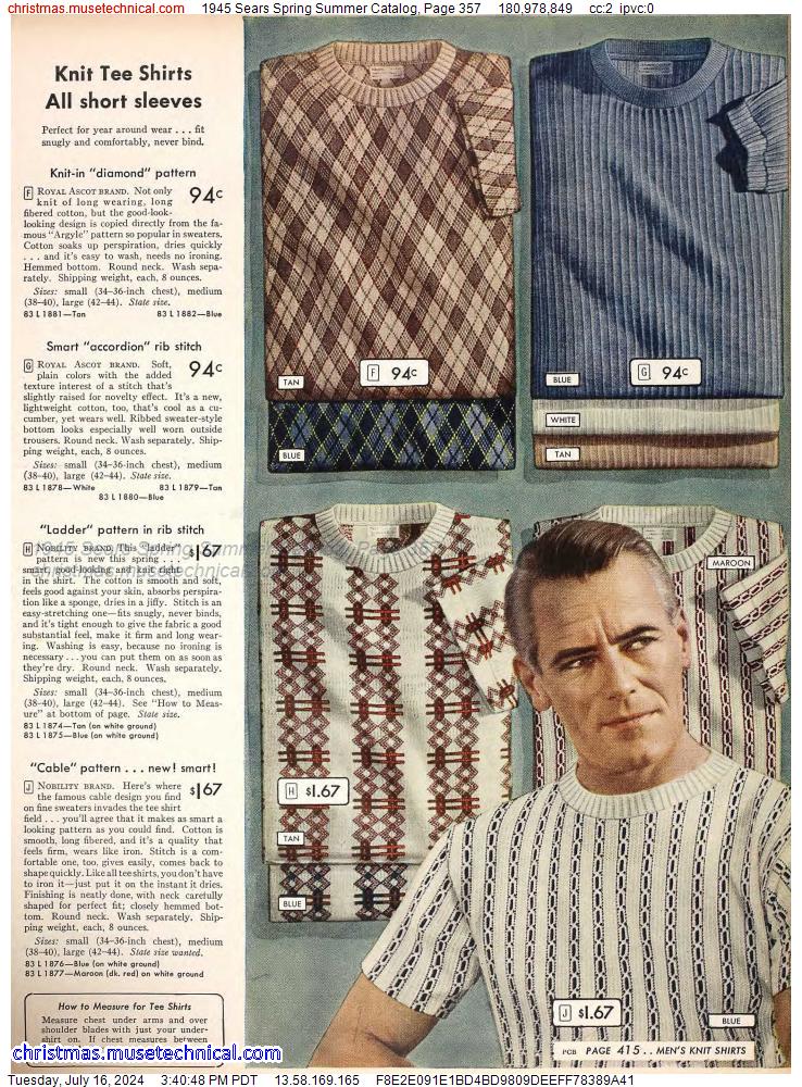 1945 Sears Spring Summer Catalog, Page 357
