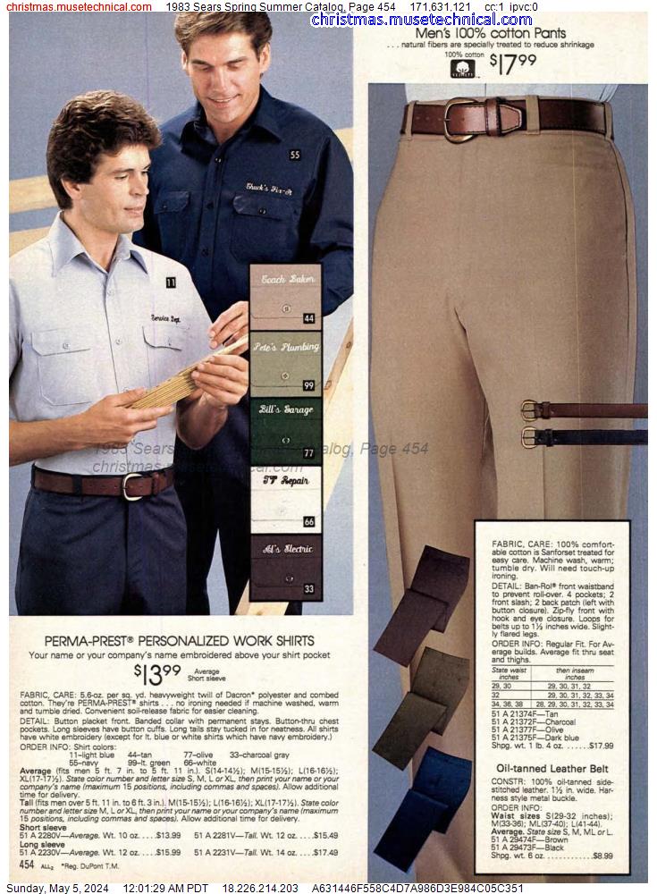 1983 Sears Spring Summer Catalog, Page 454