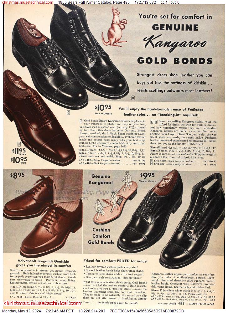 1955 Sears Fall Winter Catalog, Page 485