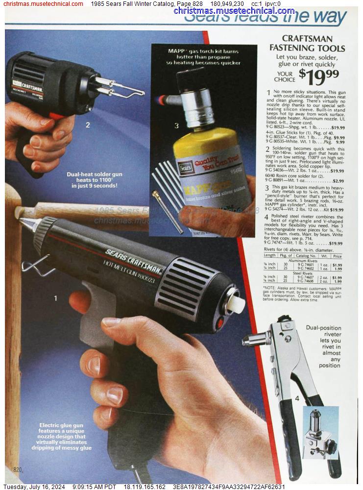 1985 Sears Fall Winter Catalog, Page 828