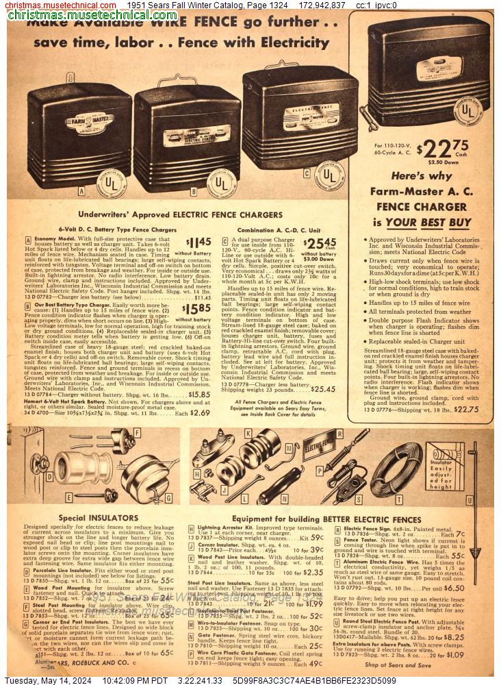 1951 Sears Fall Winter Catalog, Page 1324