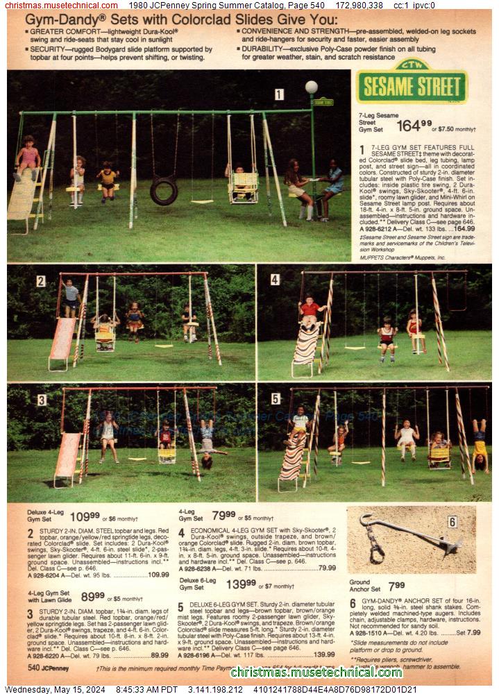 1980 JCPenney Spring Summer Catalog, Page 540
