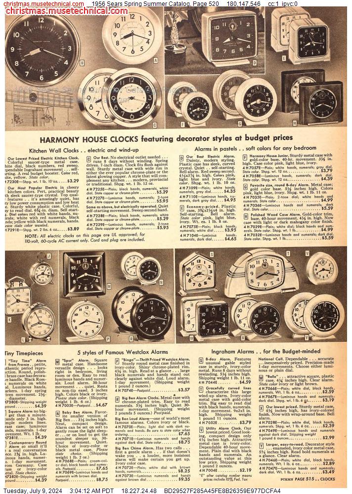 1956 Sears Spring Summer Catalog, Page 520