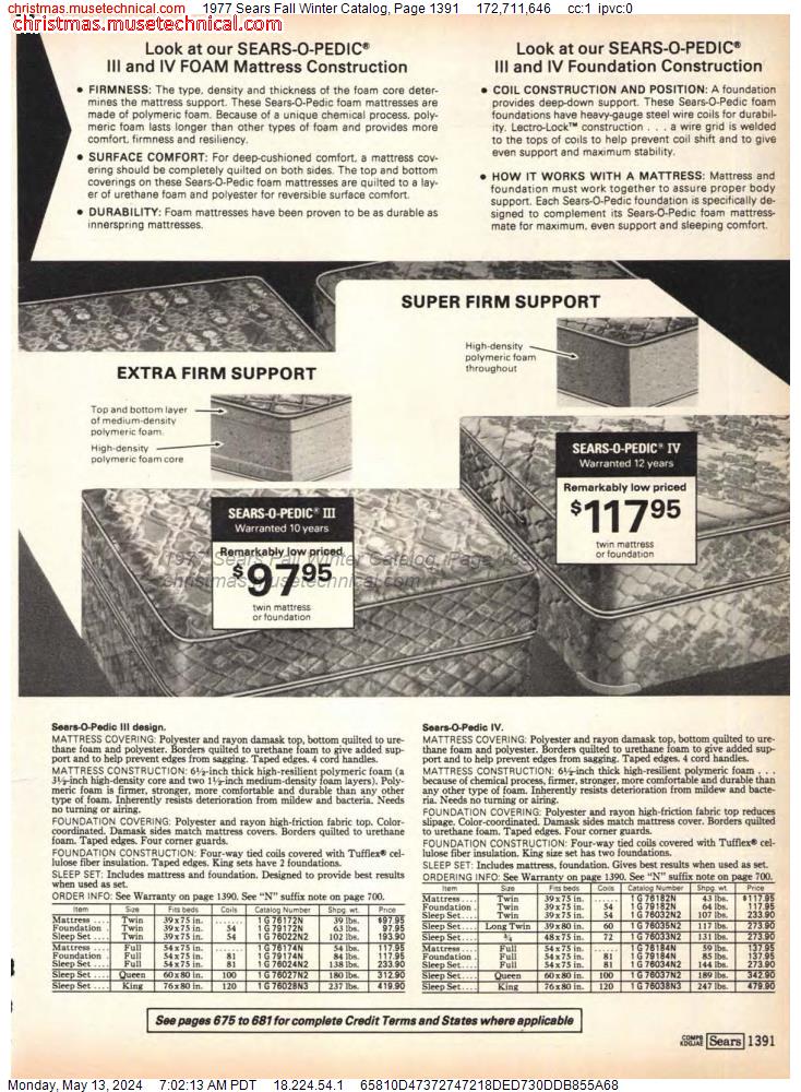 1977 Sears Fall Winter Catalog, Page 1391