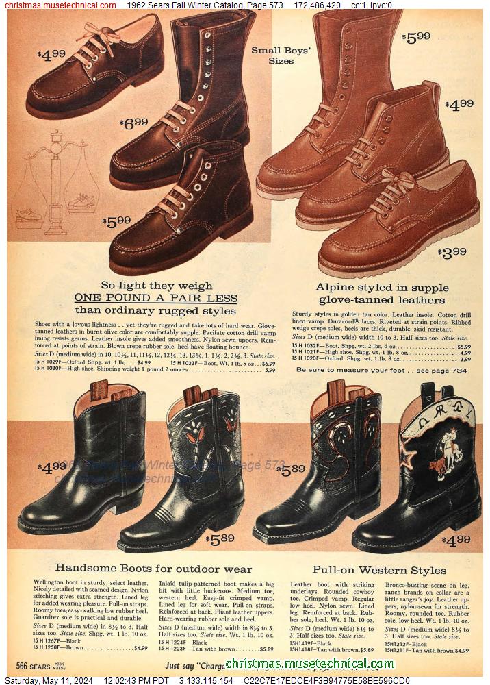 1962 Sears Fall Winter Catalog, Page 573