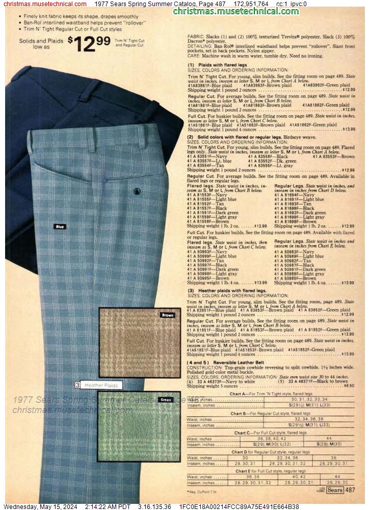 1977 Sears Spring Summer Catalog, Page 487