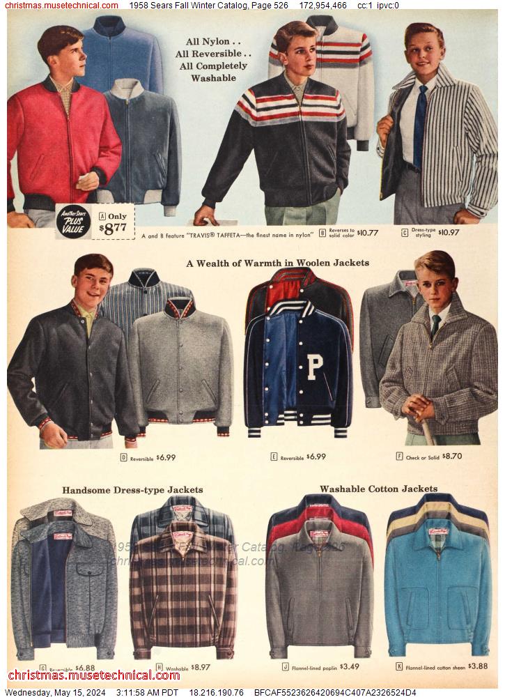 1958 Sears Fall Winter Catalog, Page 526