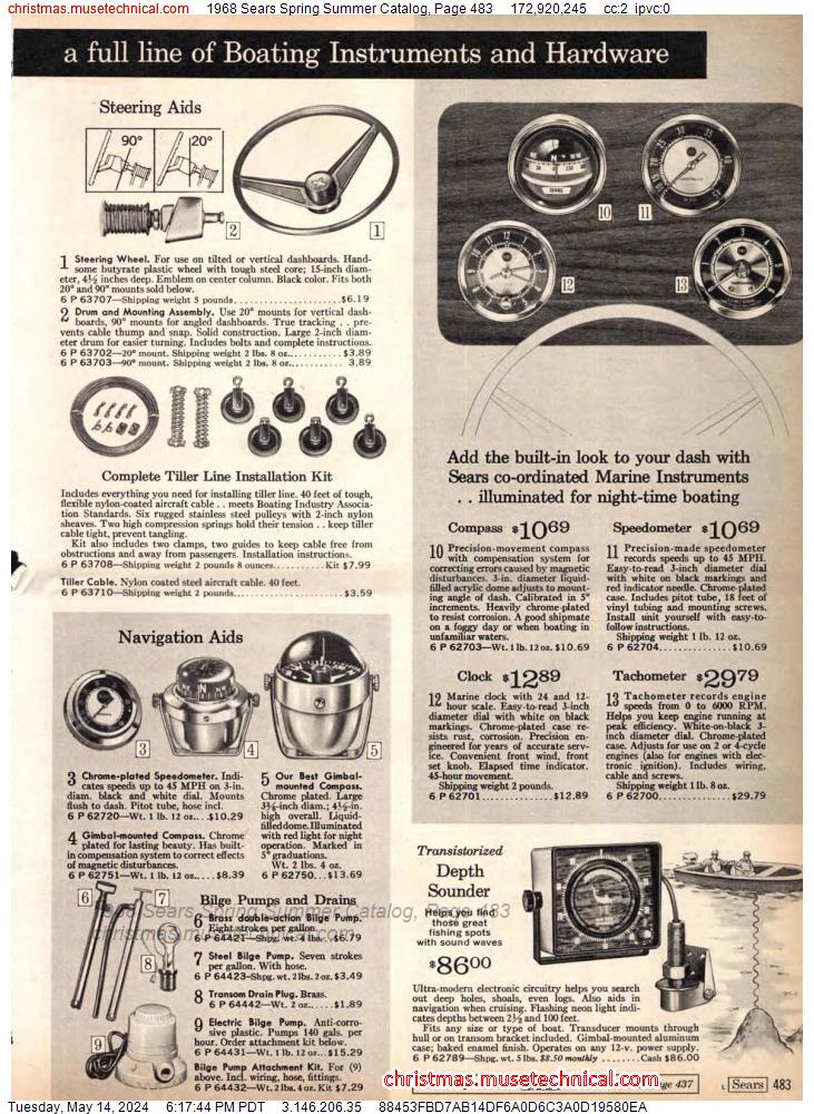 1968 Sears Spring Summer Catalog, Page 483