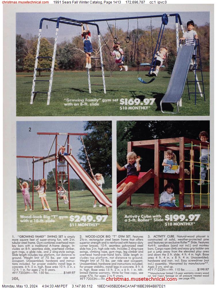 1991 Sears Fall Winter Catalog, Page 1413
