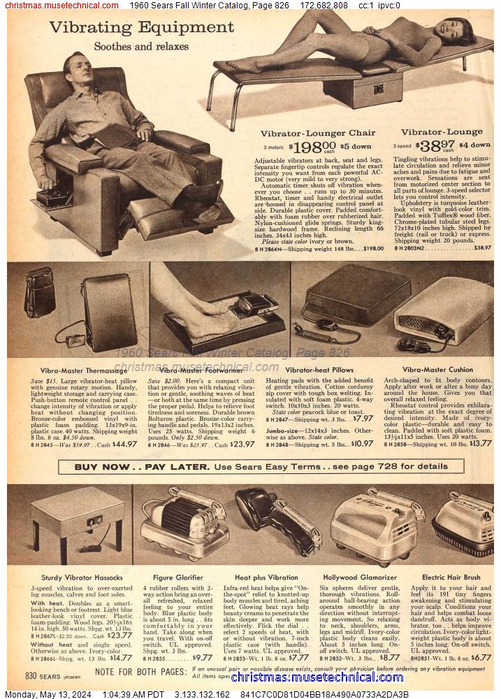 1960 Sears Fall Winter Catalog, Page 826