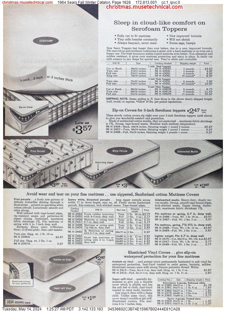 1964 Sears Fall Winter Catalog, Page 1628