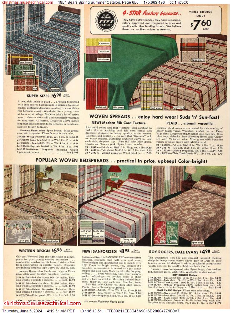 1954 Sears Spring Summer Catalog, Page 656