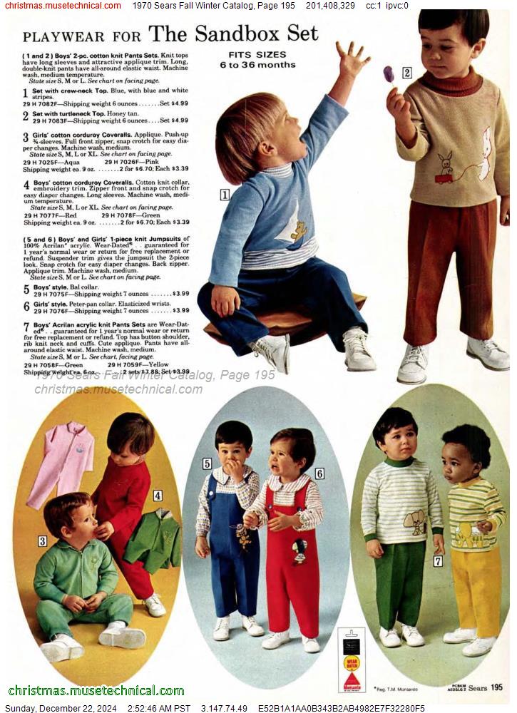 1970 Sears Fall Winter Catalog, Page 195