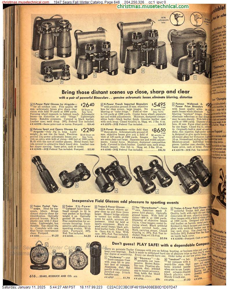 1947 Sears Fall Winter Catalog, Page 646