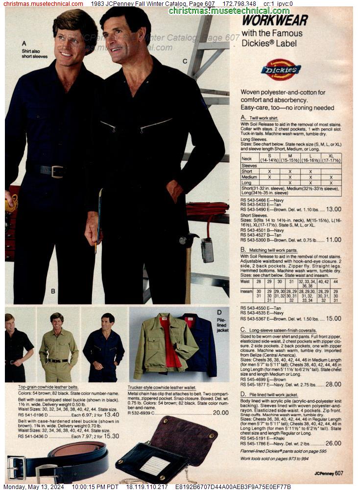 1983 JCPenney Fall Winter Catalog, Page 607