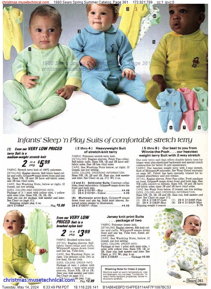 1980 Sears Spring Summer Catalog, Page 361
