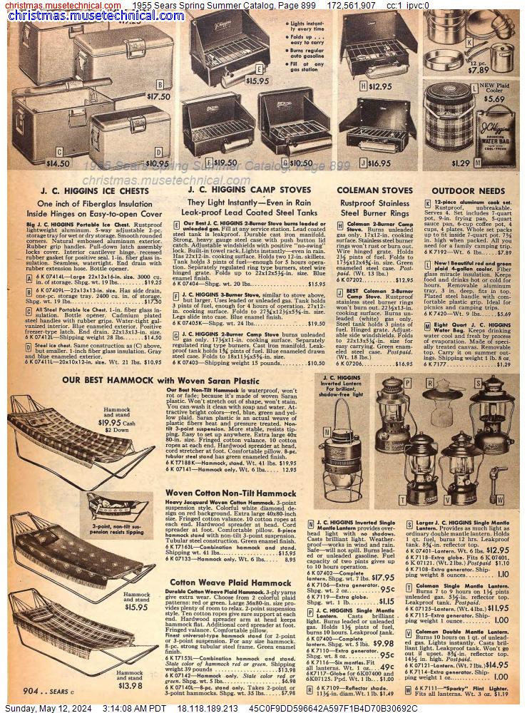 1955 Sears Spring Summer Catalog, Page 899