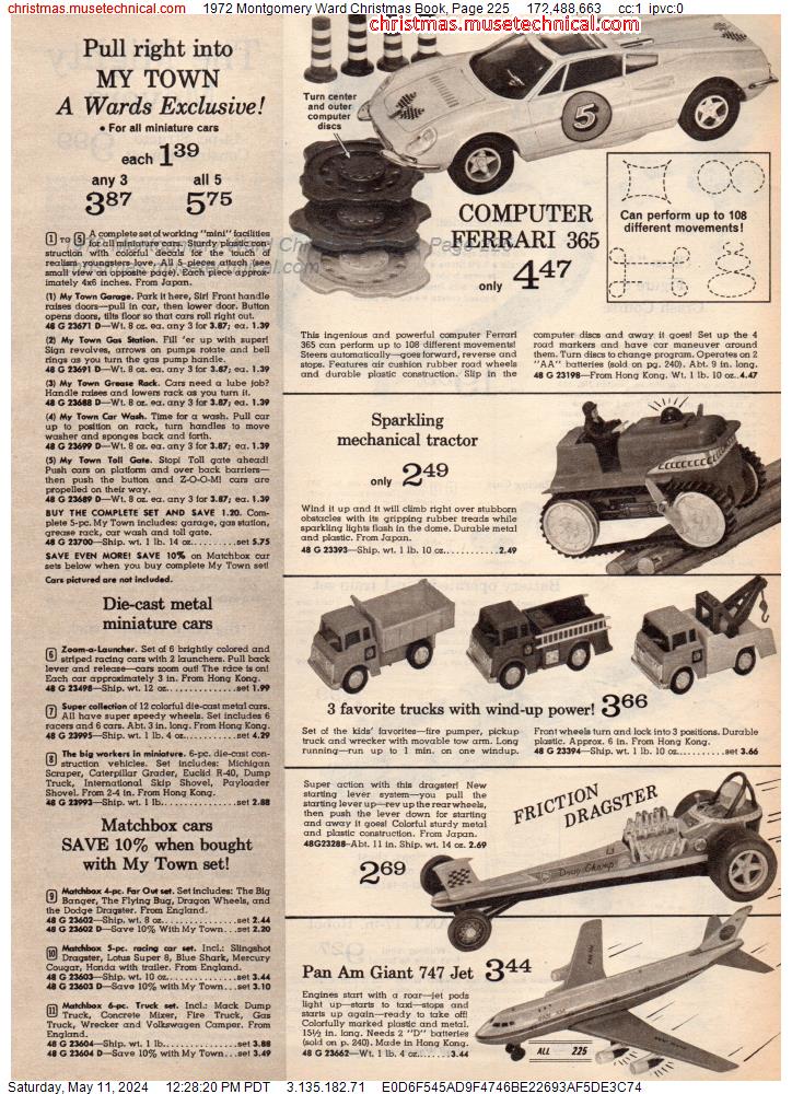 1972 Montgomery Ward Christmas Book, Page 225