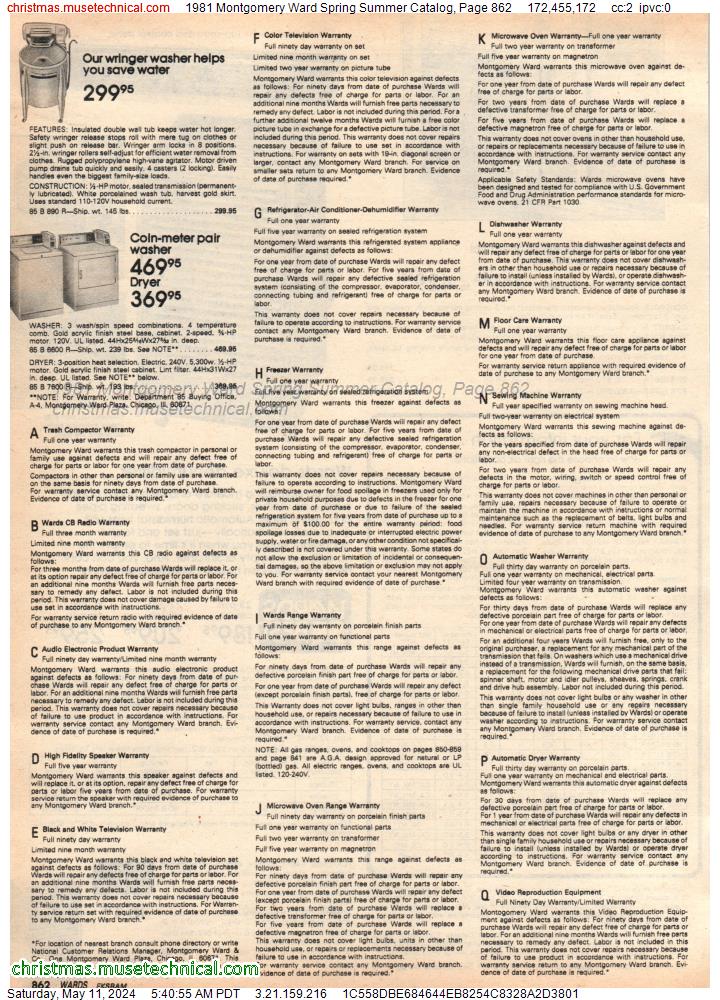1981 Montgomery Ward Spring Summer Catalog, Page 862