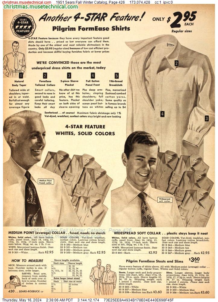 1951 Sears Fall Winter Catalog, Page 426