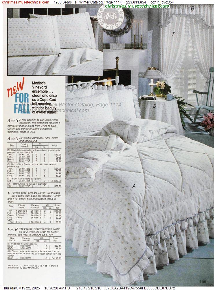 1988 Sears Fall Winter Catalog, Page 1114