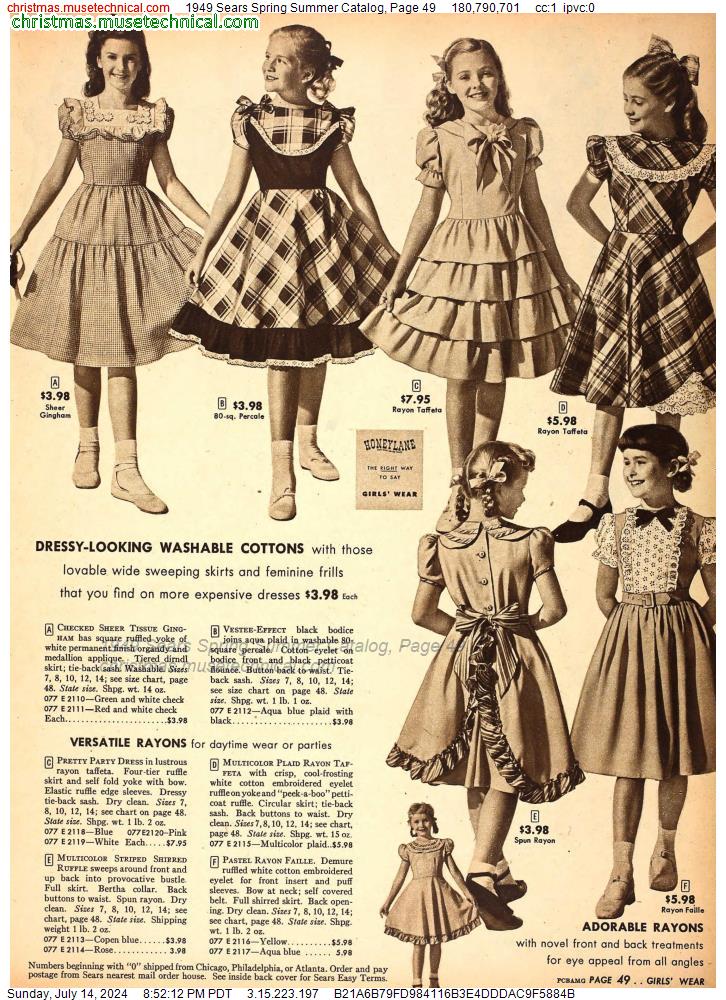1949 Sears Spring Summer Catalog, Page 49