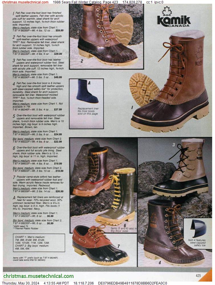 1986 Sears Fall Winter Catalog, Page 423