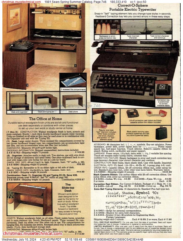 1981 Sears Spring Summer Catalog, Page 746