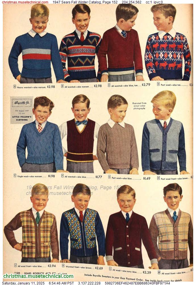 1947 Sears Fall Winter Catalog, Page 152