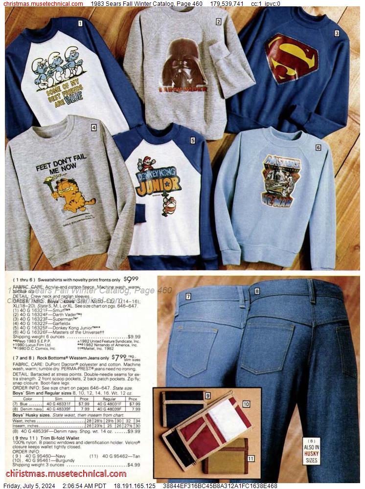 1983 Sears Fall Winter Catalog, Page 460