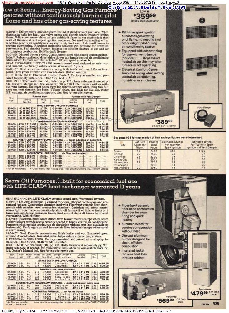 1978 Sears Fall Winter Catalog, Page 935