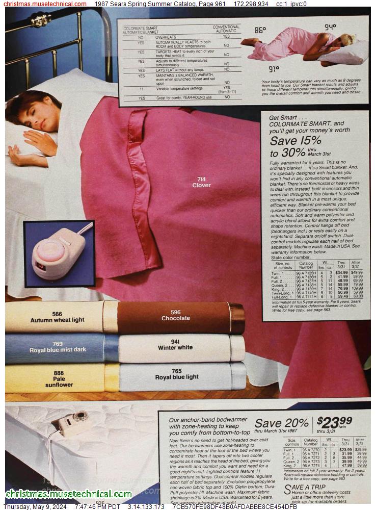 1987 Sears Spring Summer Catalog, Page 961