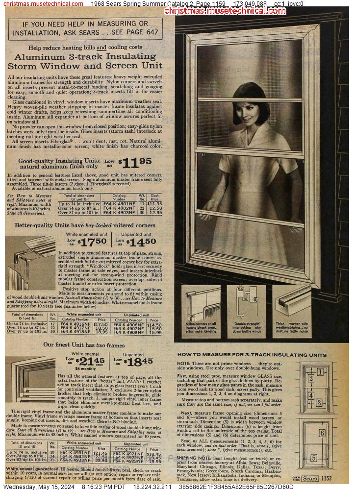 1968 Sears Spring Summer Catalog 2, Page 1159