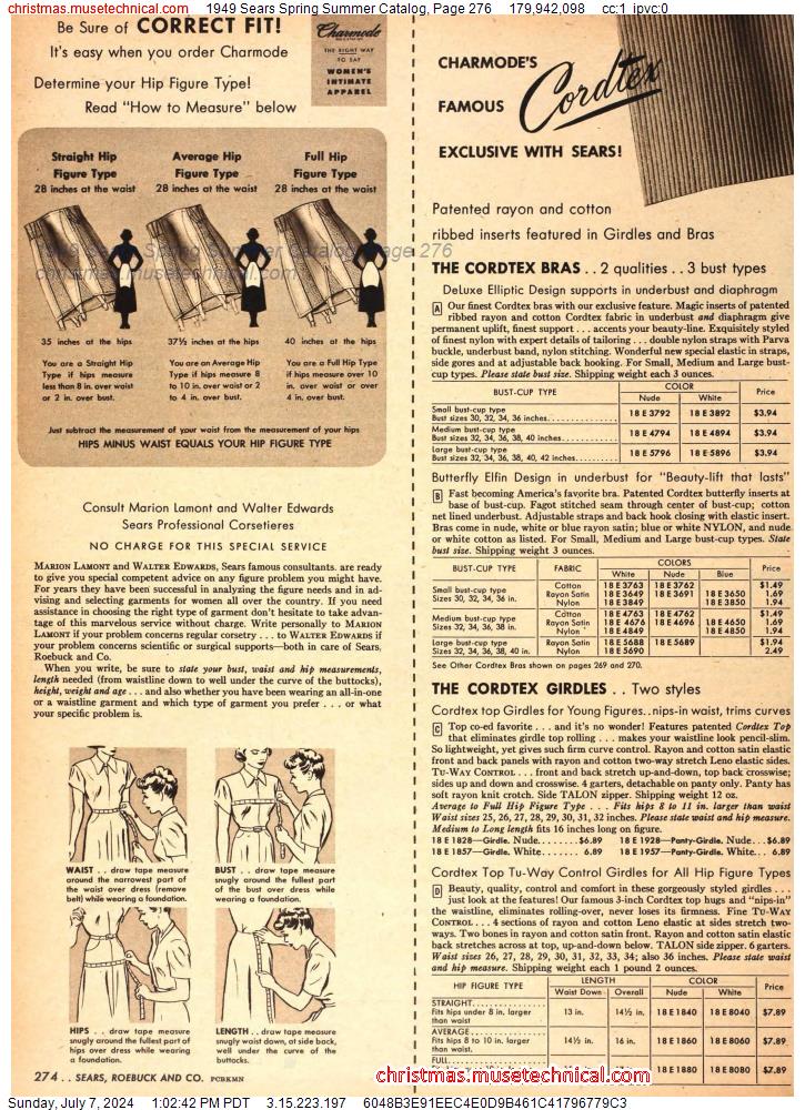 1949 Sears Spring Summer Catalog, Page 276